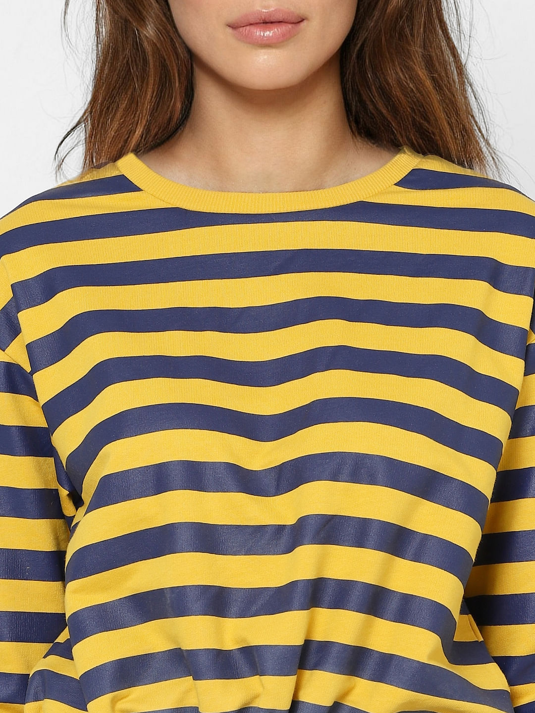 Yellow and black clearance striped long sleeve shirt