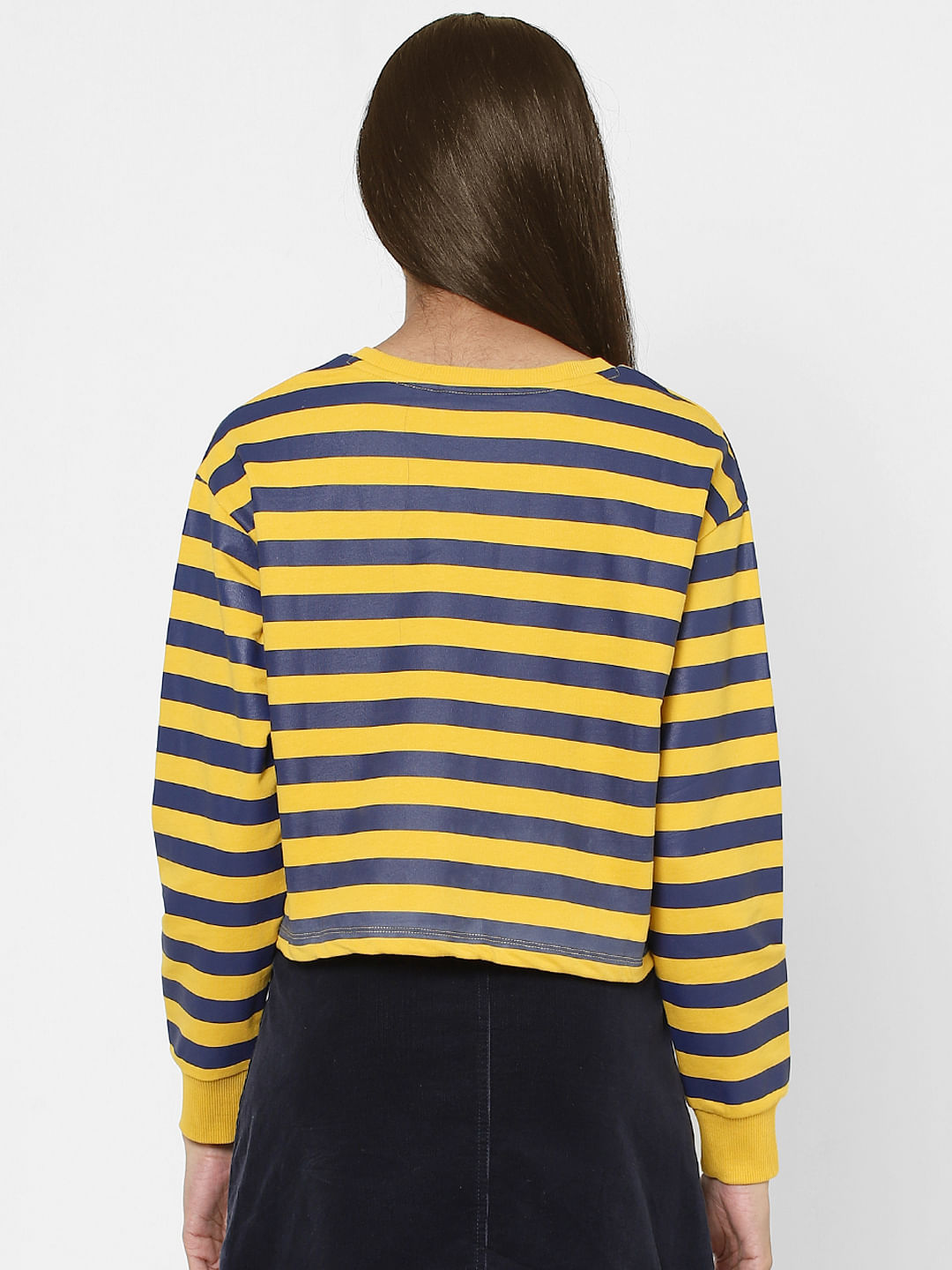 Black and discount yellow striped sweatshirt