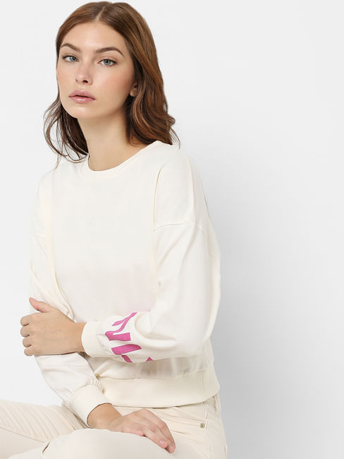 Off-White Sleeve Print Sweatshirt