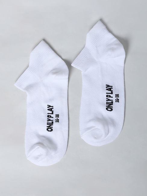 PLAY White Logo Print Socks