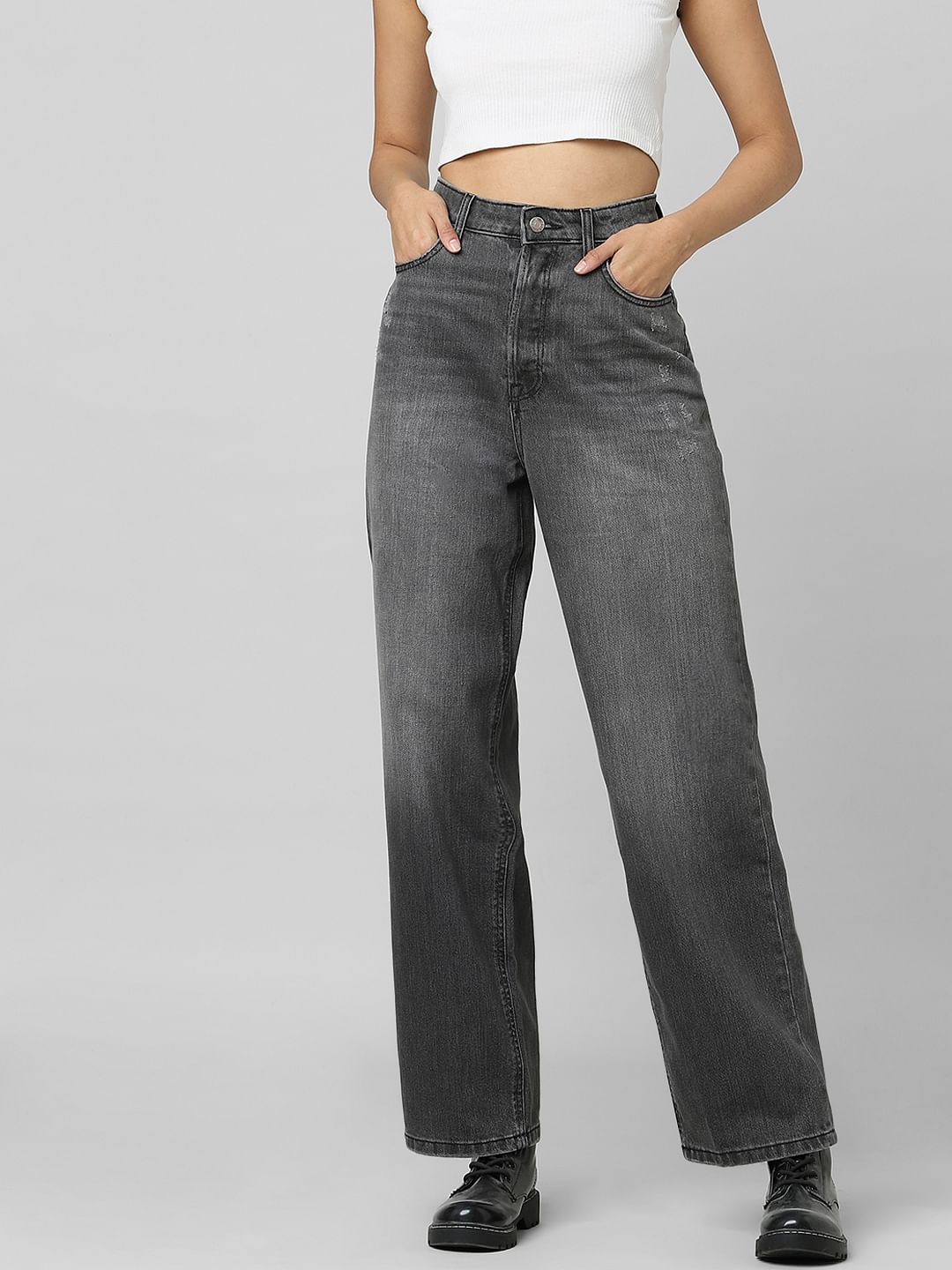 Loose straight leg jeans womens hotsell