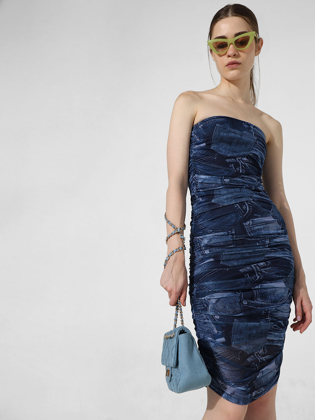 Kylie Jenner's Blue Bodycon Dress From Sorella Boutique | POPSUGAR Fashion  UK