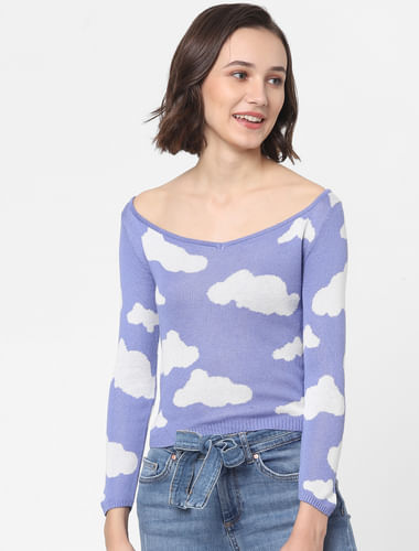 Light Purple Cloud Knit Top