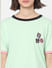 X MINIONS Green Contrast Tipping T-shirt