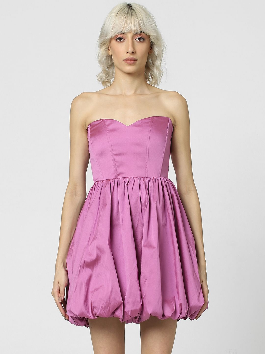 Off shoulder balloon outlet dress