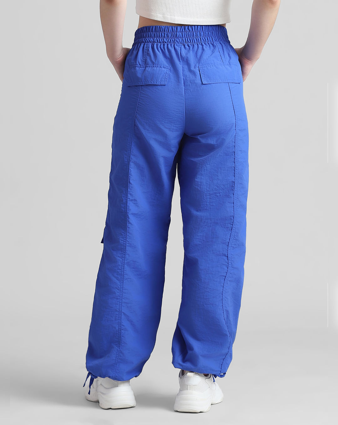 Flared Cargo Pants - Blue - Ladies