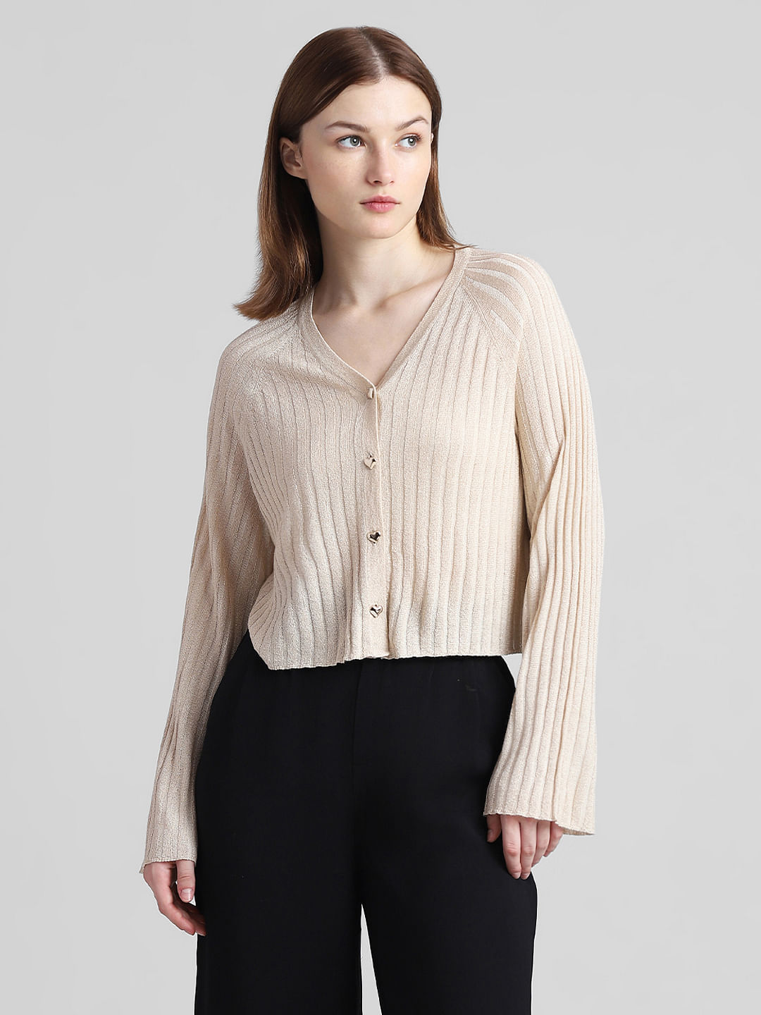 Ribbed deals knit cardigan