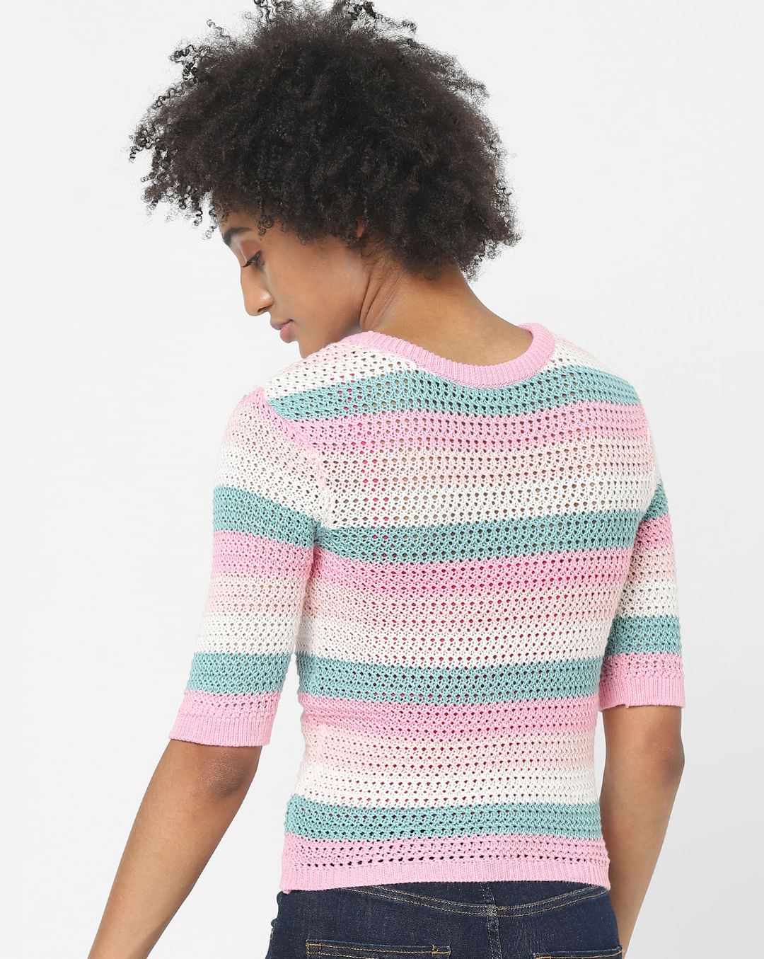 Buy Multi-coloured Crochet Knit Top for Women, ONLY