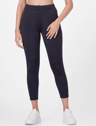 Buy PureKnots Women's Black Polyester Elastane 3/4th High Waist Training  Tights With Breathable Mesh Panels Online at Best Prices in India - JioMart.