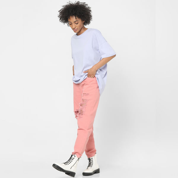 BESTSELLER CLOTHING Purple Oversized T-shirt