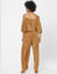 Brown Pleated Jumpsuit