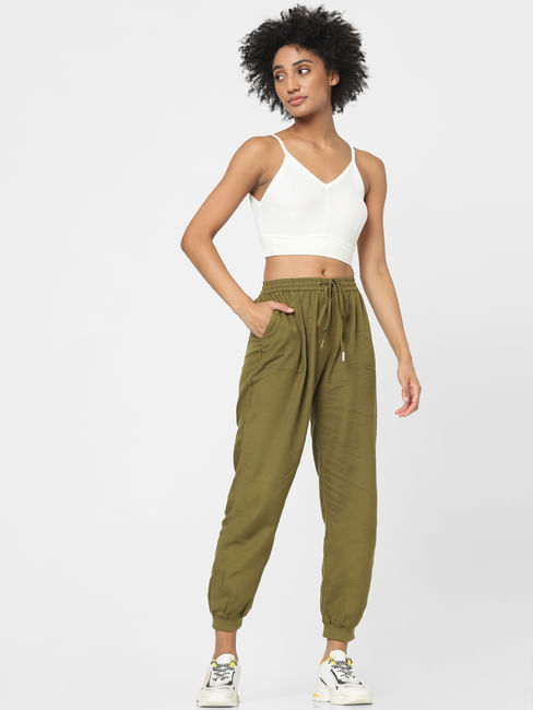 Green Mid Rise Joggers 