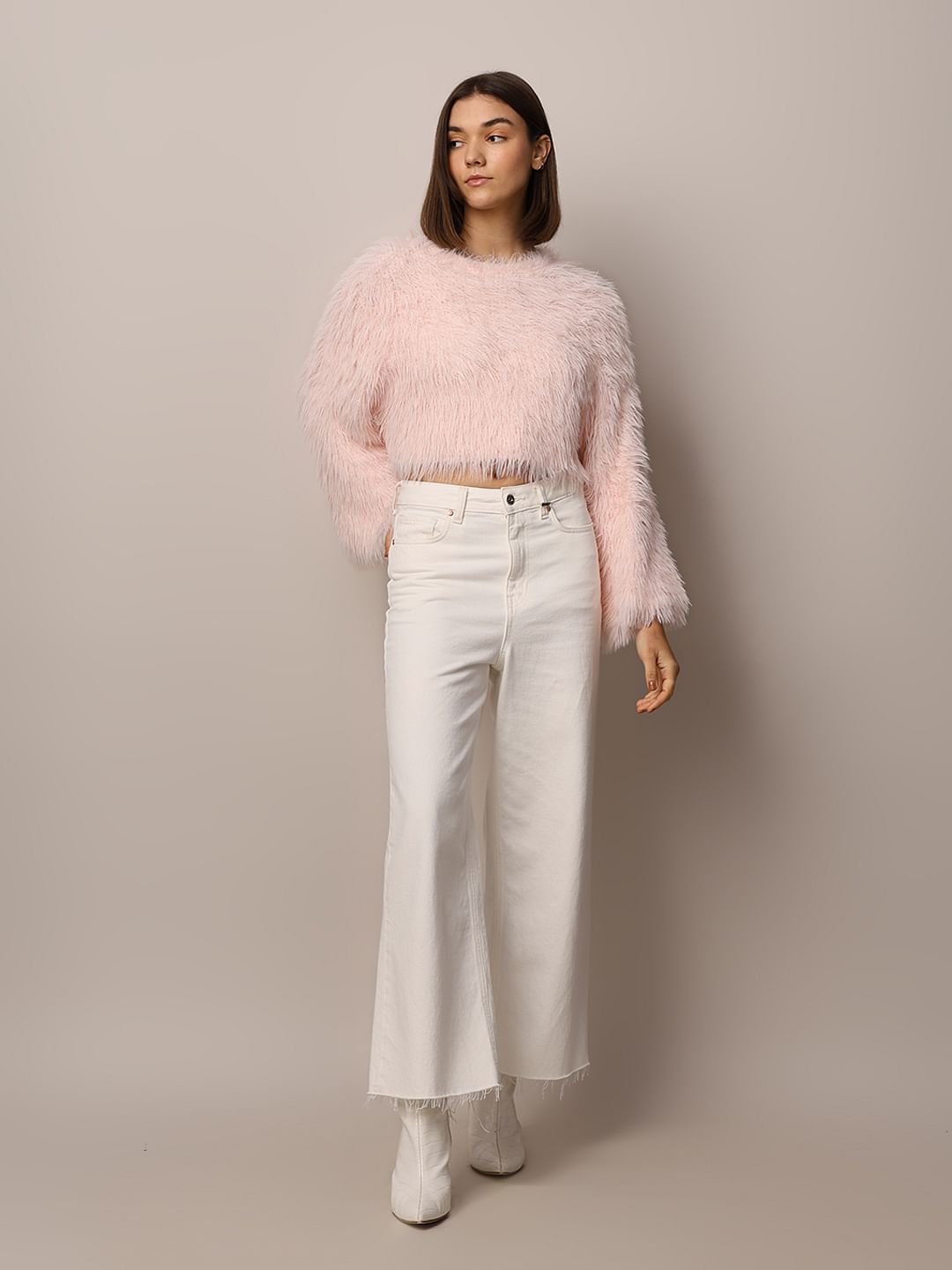 Light Pink Fuzzy Pullover