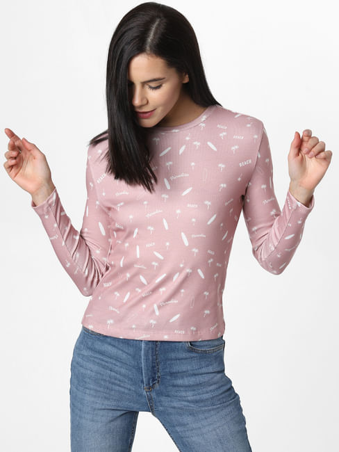 Pink All Over Print Top