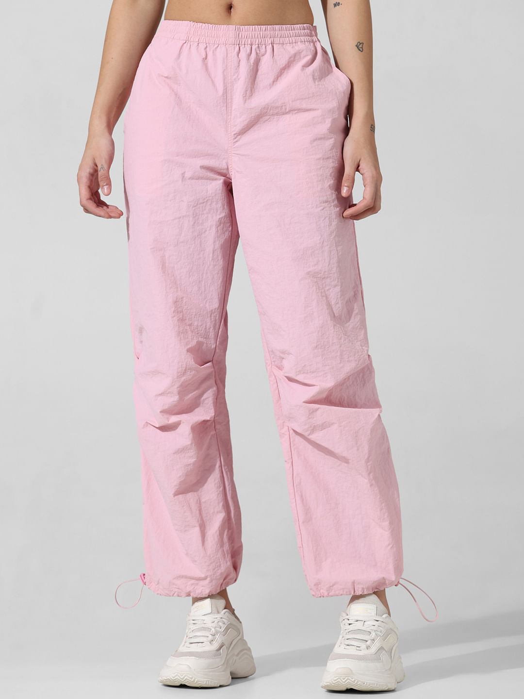 Pink Co-ord Set Parachute Pants|211675401-Pink-Nectar