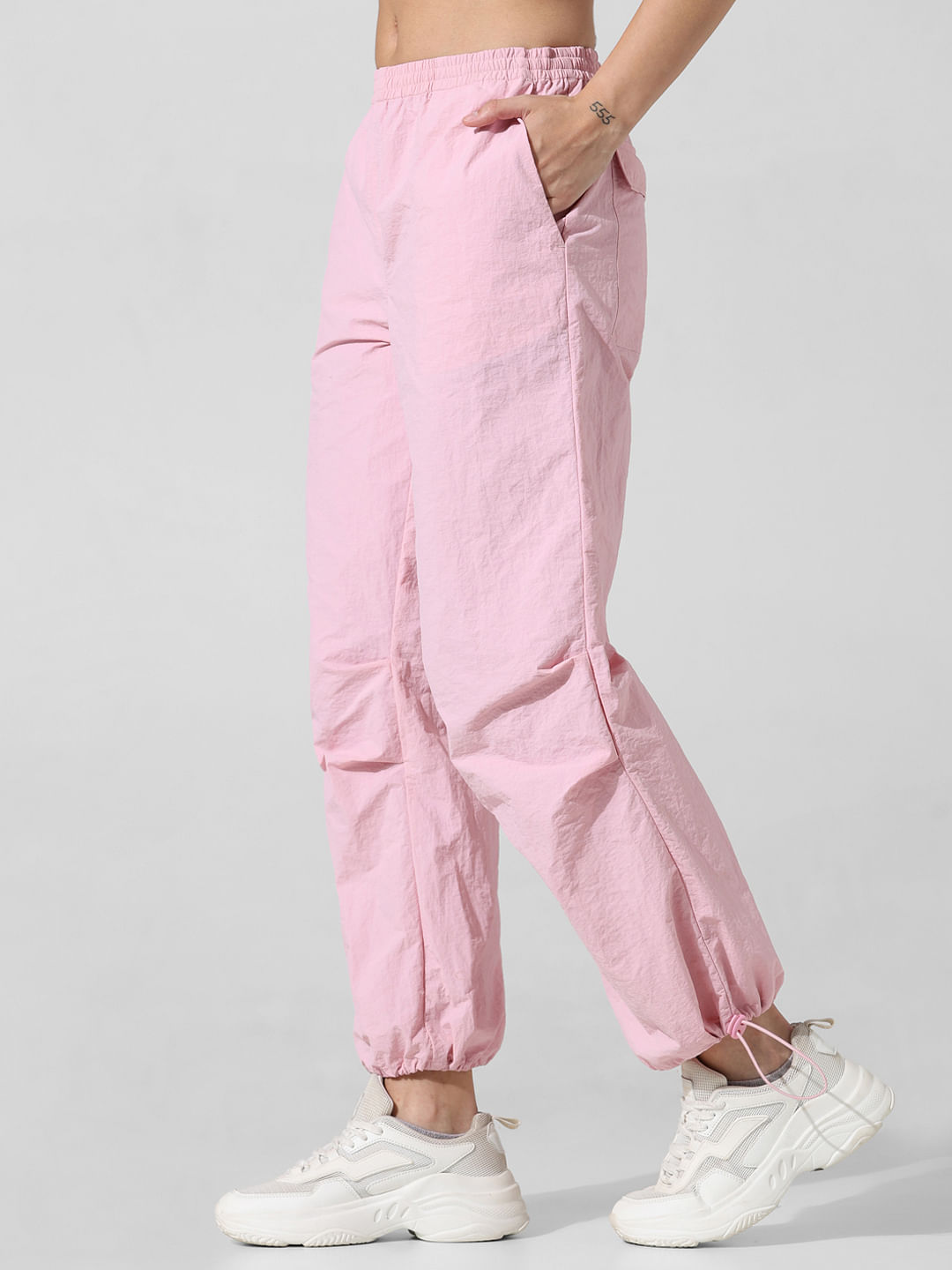 Pink Co-ord Set Parachute Pants