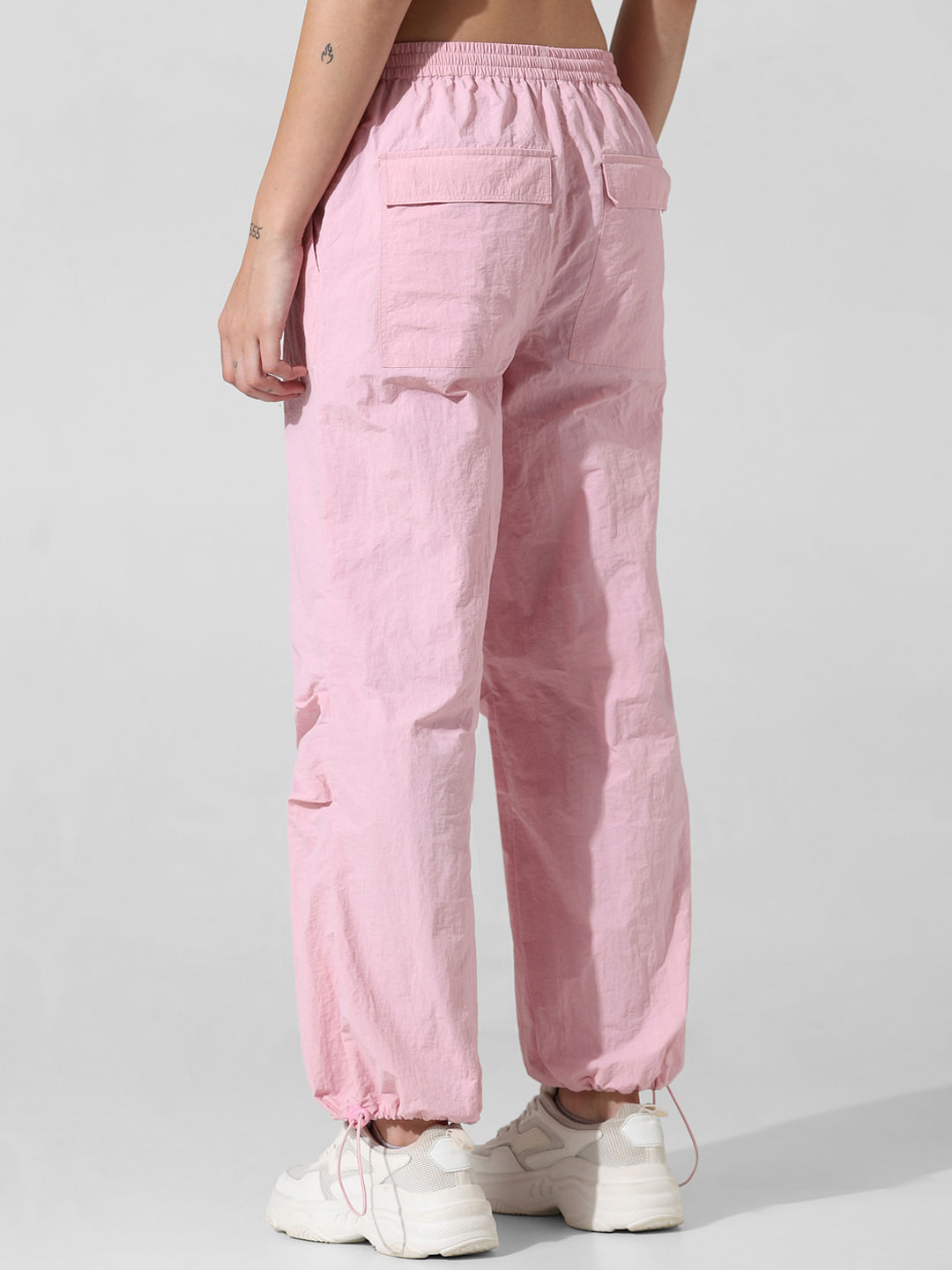 Pink Co-ord Set Parachute Pants|211675401-Pink-Nectar