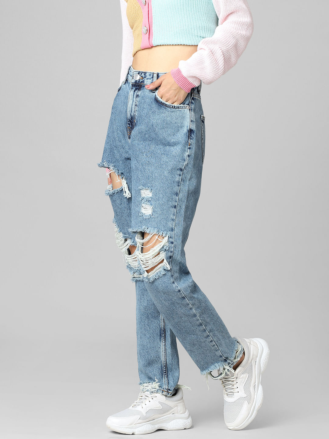 Buy Flying Machine Women Stone Wash Mom Jeans - NNNOW.com