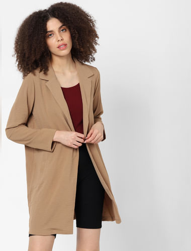 Brown Tailored Long Jacket