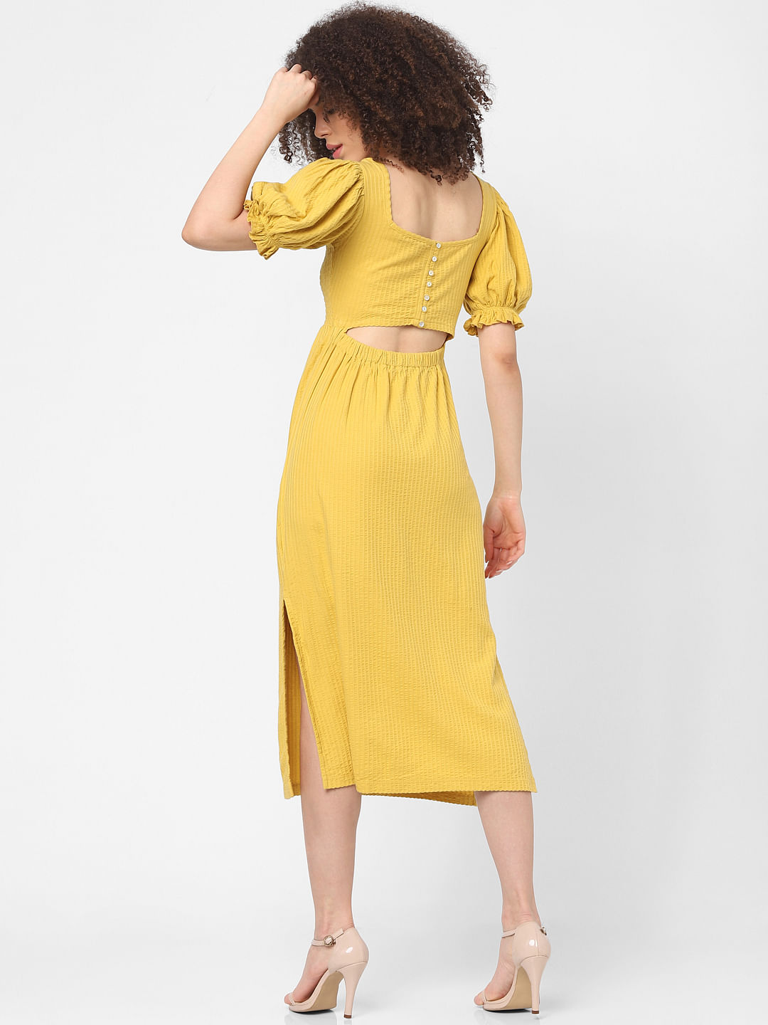 Jessica Simpson Ladies' Midi Dress, Golden Yellow Medium - Walmart.com