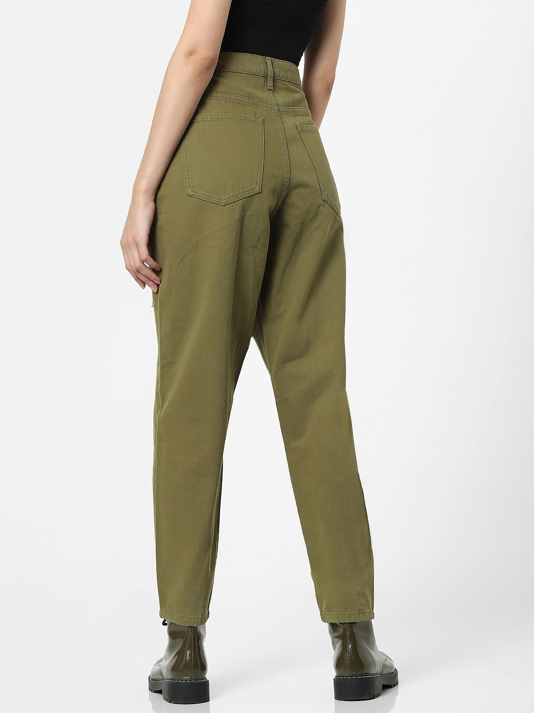 Green 36                  EU Bershka Cargo trousers discount 74% WOMEN FASHION Trousers Cargo trousers Print 