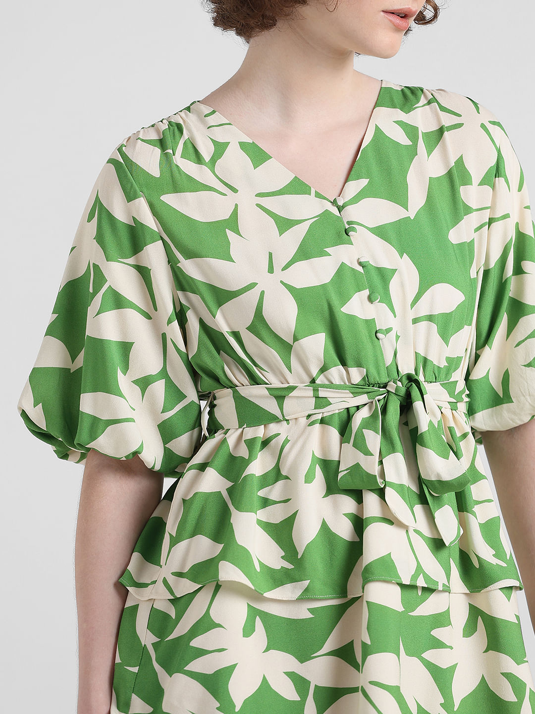 Buy oxolloxo Women Tropical Print Beachwear Viscose Dress at Amazon.in