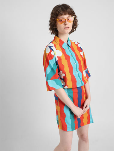 Multi-Coloured Printed Co-ord Set Shirt