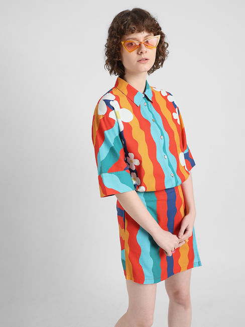 Multi-Coloured Printed Co-ord Set Shirt