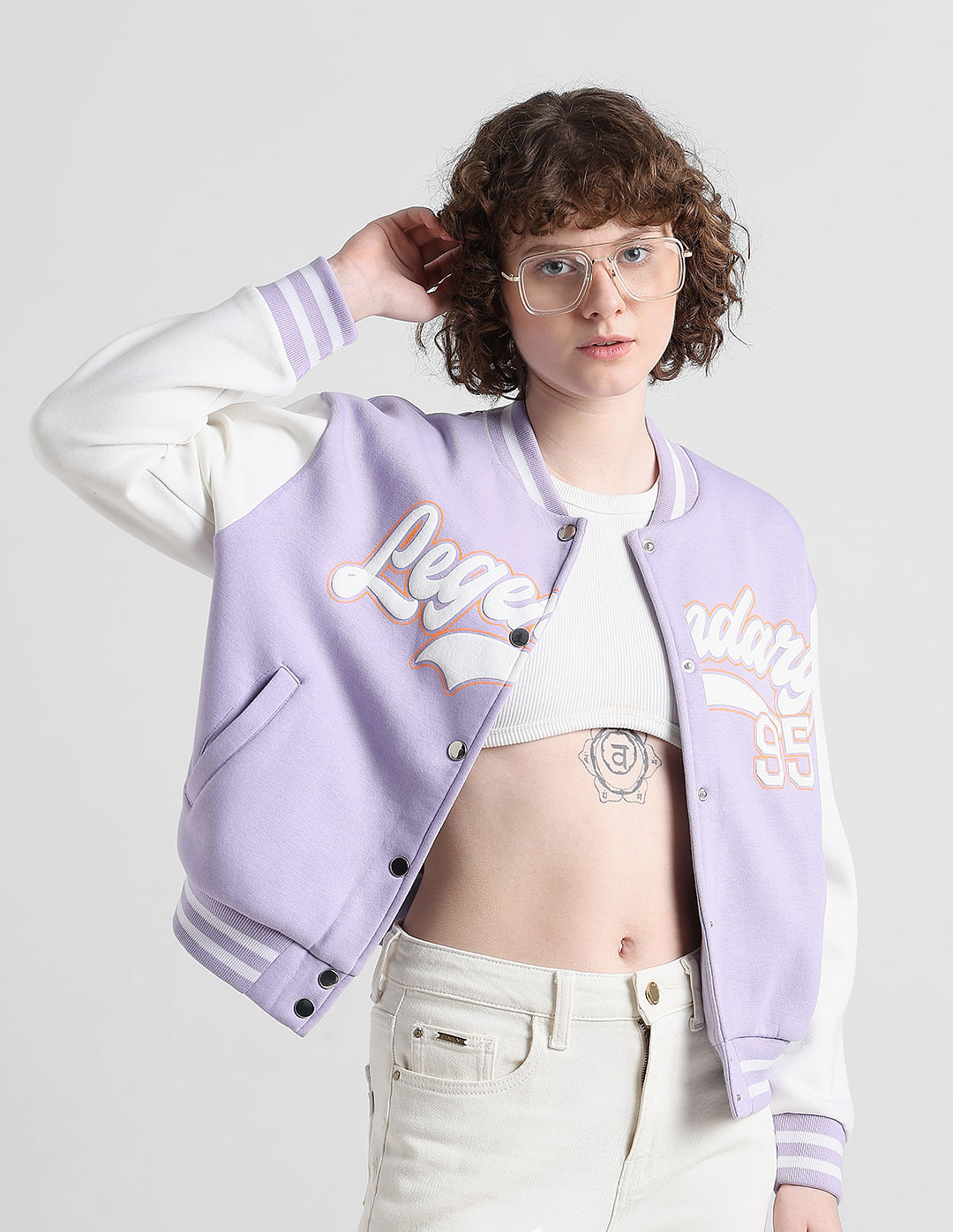 Lavender deals bomber jacket