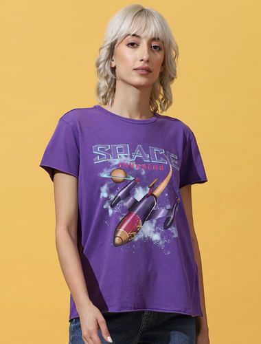 Purple Printed T-shirt