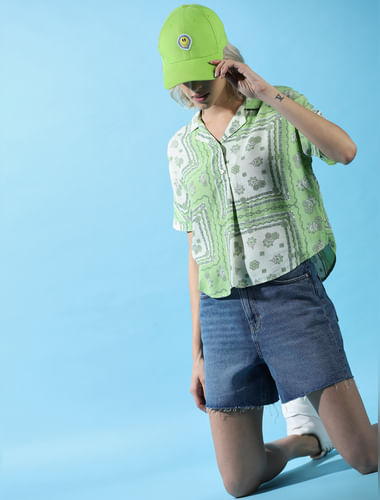 Green Floral Resort Shirt