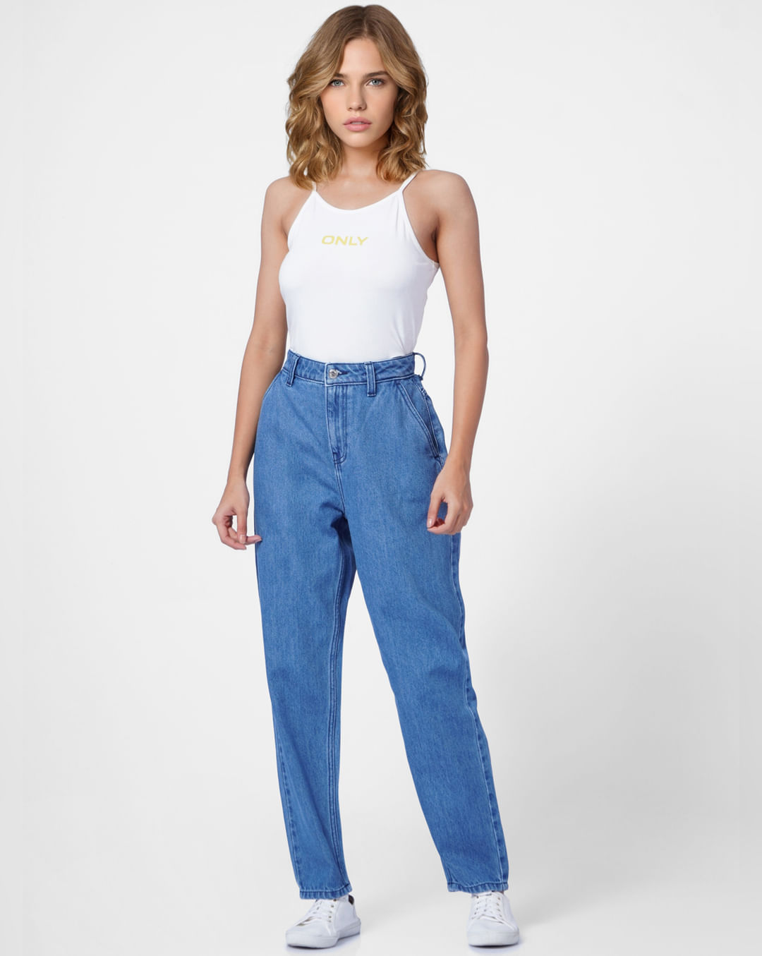 Buy Women Blue Floral Print Mom Jeans Online At Best Price