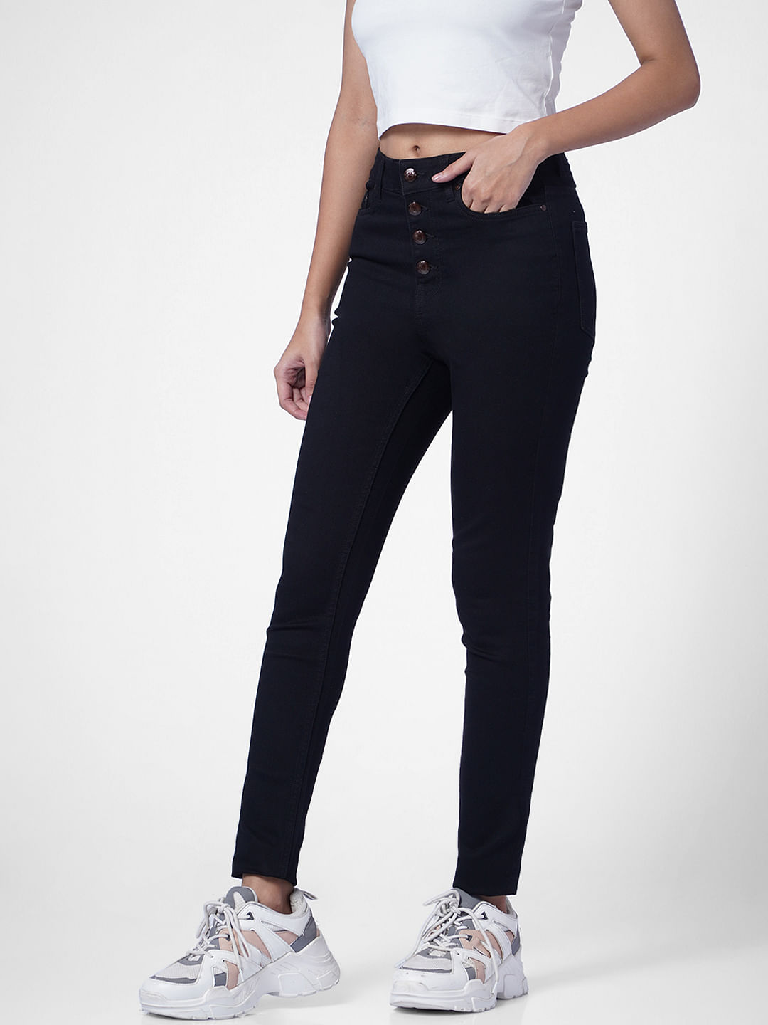 NoName Jeggings & Skinny & Slim discount 90% White L WOMEN FASHION Jeans Strech 
