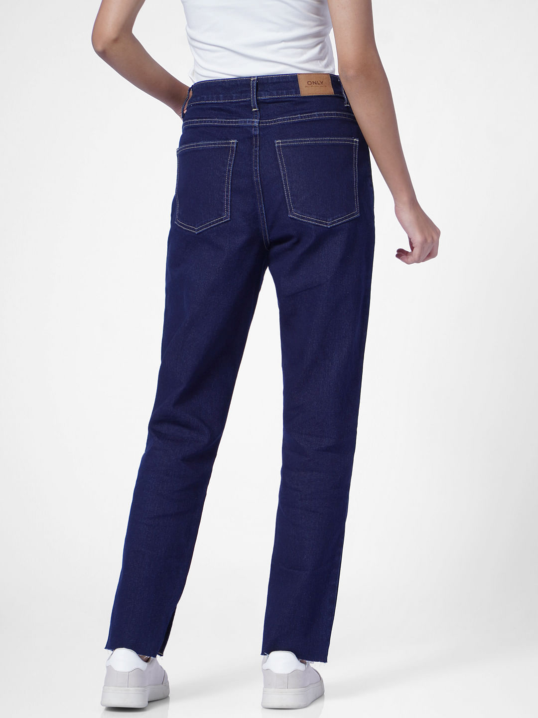 Buy Dark Blue High Rise Regular Jeans for Women | ONLY | 294393001