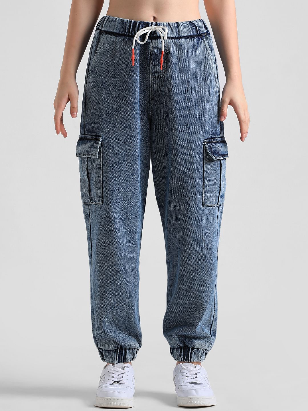 Baggy denim joggers online