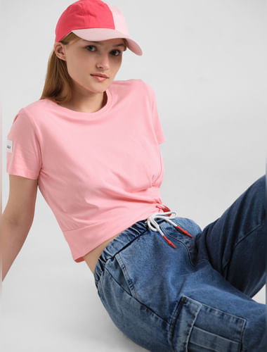 Pink Knot Detail T-shirt