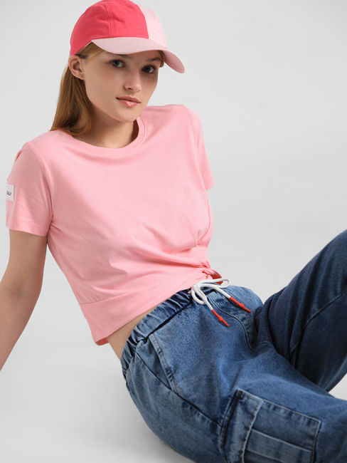Pink Knot Detail T-shirt