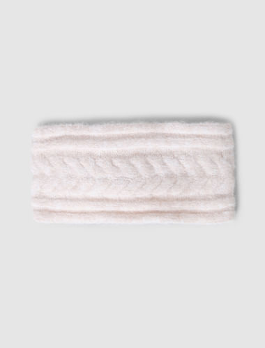 Light Pink Cable Knit Headband