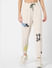 X MICKEY Beige Mid Rise Graphic Print Joggers