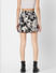 X MICKEY Beige Mid Rise All Over Print Shorts