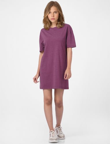 Purple T-shirt Dress