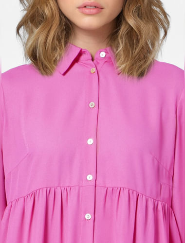 Pink Shirt Dress