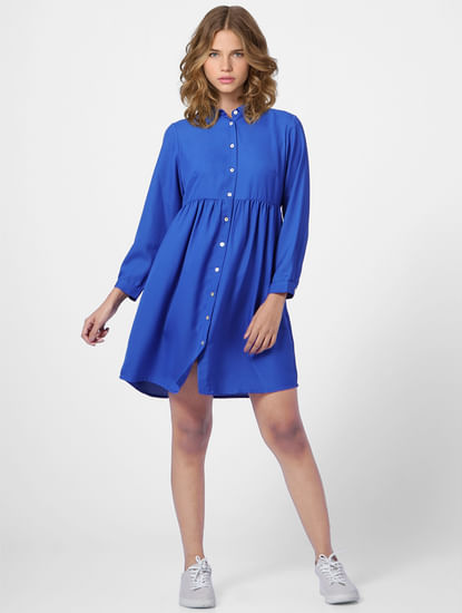 Blue Shirt Dress