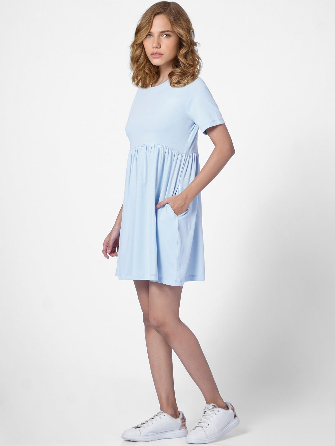 Light Blue Jersey Dress