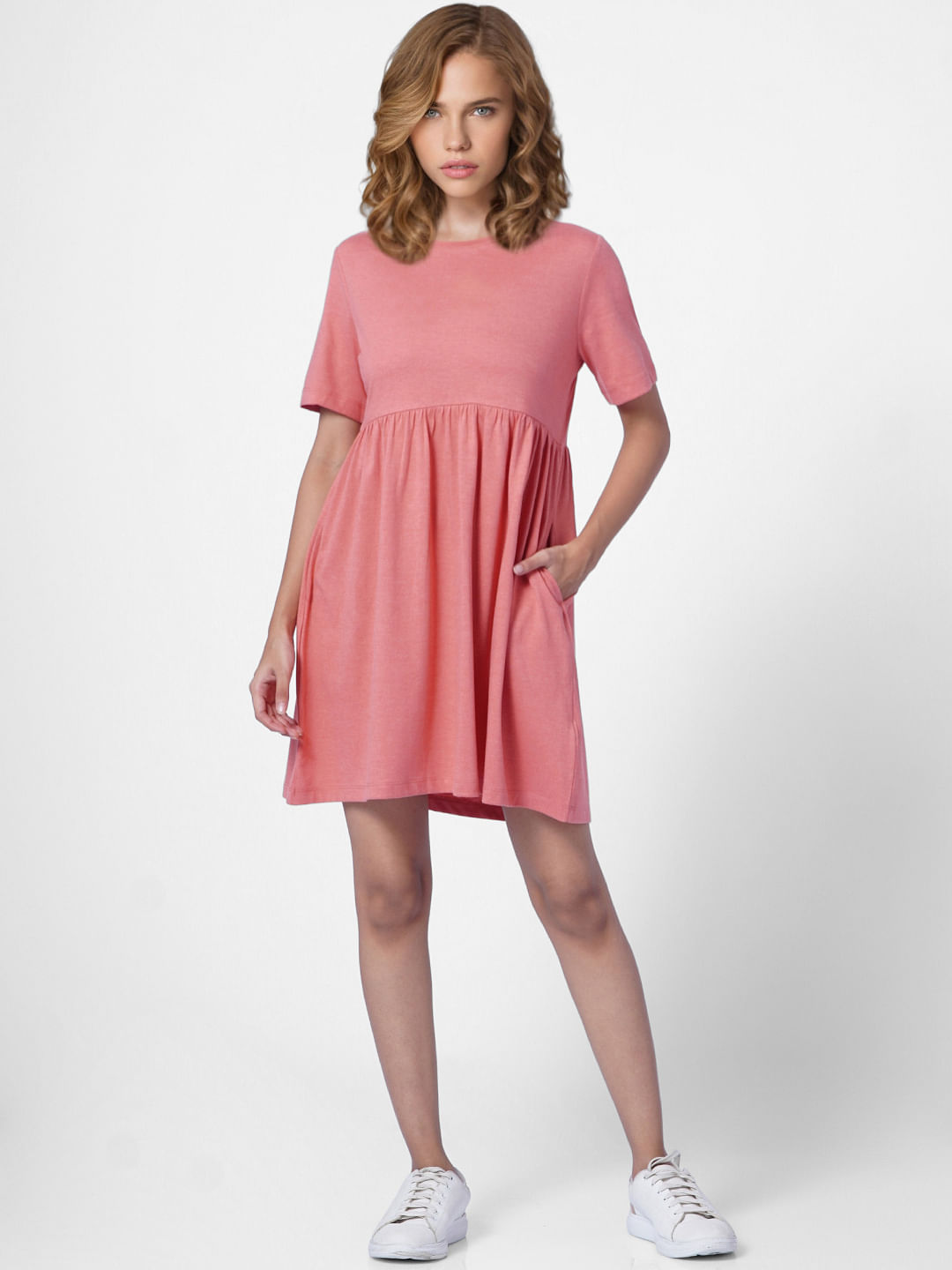 Pink jersey sales dress