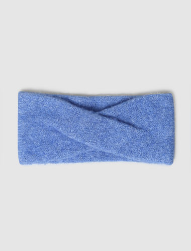 Blue Lurex Knitted Headband