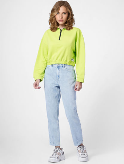 Green Zip-Top Sweatshirt