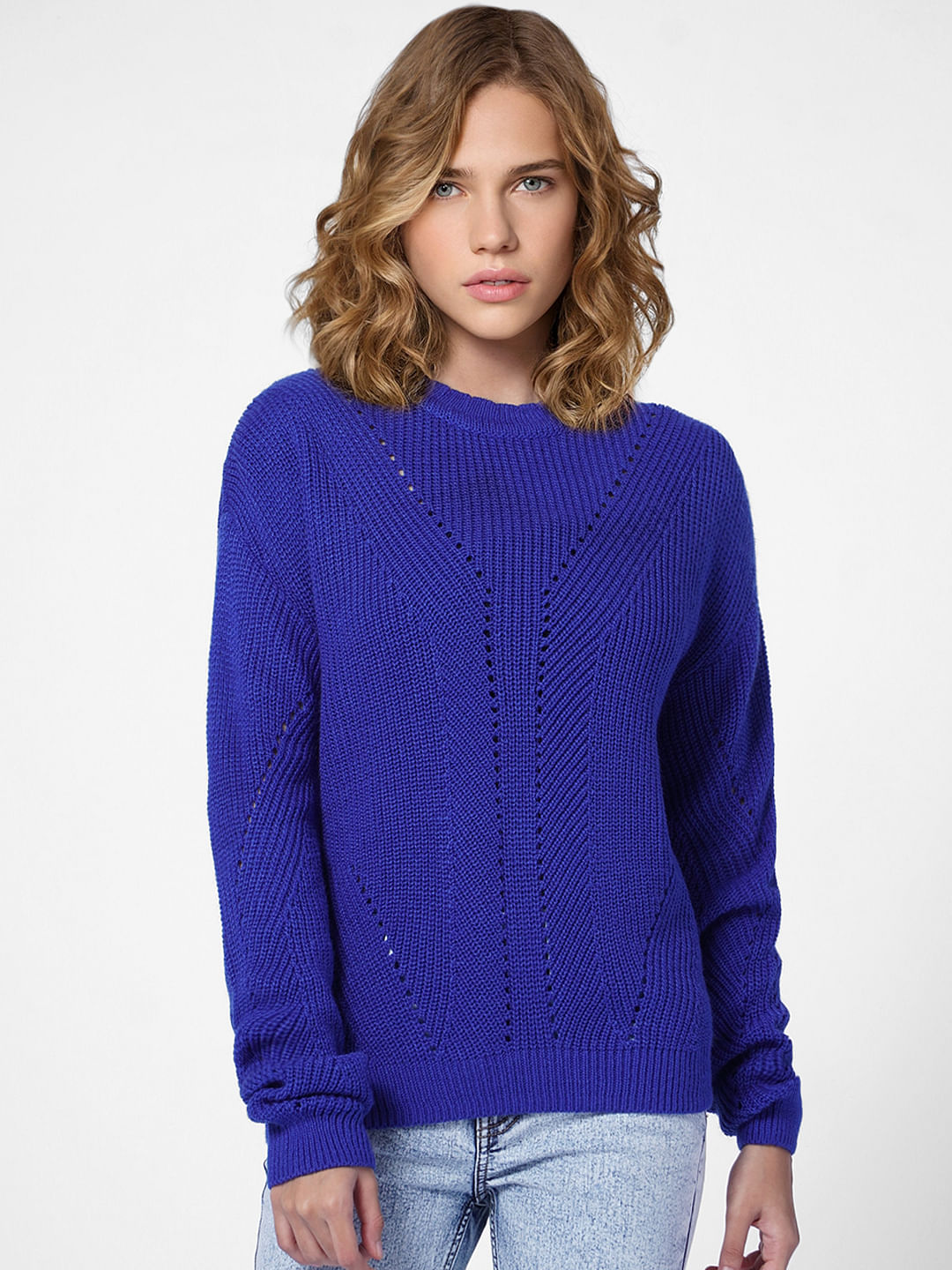 Royal blue pullover discount sweater