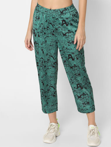X FLABJACKS Green Mid Rise Co-ord Joggers