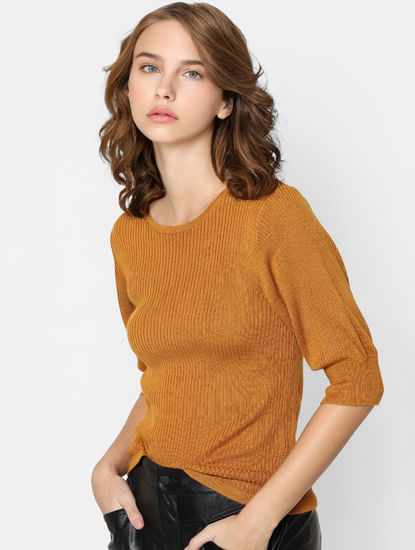 Brown Knit Pullover